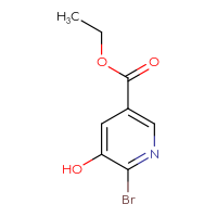 Chemical structure of ethyl 6-bromo-5-hydroxypyridine-3-carboxylate - CSSB00015451670