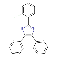 Chemical structure of 2-(2-chlorophenyl)-4,5-diphenyl-1H-imidazole - CSSB00000038610