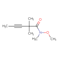 Chemical structure of N-methoxy-N,2,2-trimethylpent-3-ynamide - CSSB15237872751