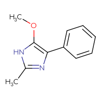 Chemical structure of 5-methoxy-2-methyl-4-phenyl-1H-imidazole - CSSB00015205760