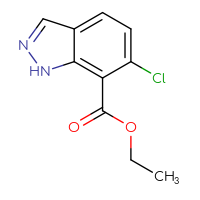 Chemical structure of ethyl 6-chloro-1H-indazole-7-carboxylate - CSSB00134607771