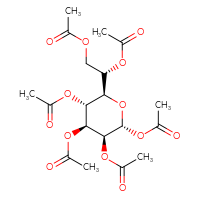 Chemical structure of (1S)-2-(acetyloxy)-1-[(2R,3R,4S,5S,6R)-3,4,5,6-tetrakis(acetyloxy)oxan-2-yl]ethyl acetate - CSSB02516456486