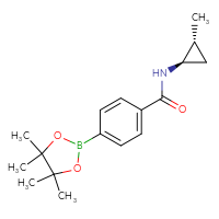 Chemical structure of N-[(1R,2R)-2-methylcyclopropyl]-4-(4,4,5,5-tetramethyl-1,3,2-dioxaborolan-2-yl)benzamide - CSSB02519443007