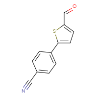 Chemical structure of 4-(5-formylthiophen-2-yl)benzonitrile - CSSB00010175610