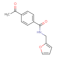 Chemical structure of 4-acetyl-N-[(furan-2-yl)methyl]benzamide - CSSB00046166676
