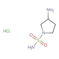 Chemical structure of 3-aminopyrrolidine-1-sulfonamide hydrochloride - CSSB20620691936