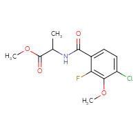 Chemical structure of methyl 2-[(4-chloro-2-fluoro-3-methoxyphenyl)formamido]propanoate - CSSB06855986738