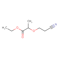 Chemical structure of ethyl 2-(2-cyanoethoxy)propanoate - CSSB00135131047