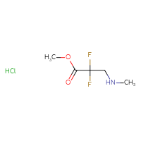 Chemical structure of methyl 2,2-difluoro-3-(methylamino)propanoate hydrochloride - CSSB02516607142