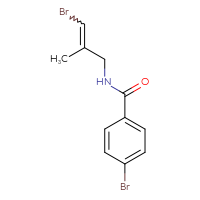 Chemical structure of 4-bromo-N-(3-bromo-2-methylprop-2-en-1-yl)benzamide - CSSB21432561173