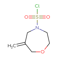 Chemical structure of 6-methylidene-1,4-oxazepane-4-sulfonyl chloride - CSSB03437267942
