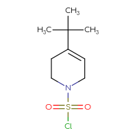 Chemical structure of 4-tert-butyl-1,2,3,6-tetrahydropyridine-1-sulfonyl chloride - CSSB00155688279