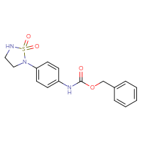 Chemical structure of benzyl N-[4-(1,1-dioxo-1λ⁶,2,5-thiadiazolidin-2-yl)phenyl]carbamate - CSSB03496569690
