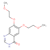 Chemical structure of 6,7-bis(2-methoxyethoxy)-3,4-dihydroquinazolin-4-one - CSSB00015188310