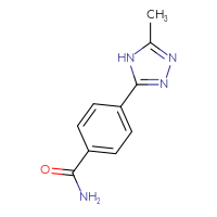 Chemical structure of 4-(5-methyl-4H-1,2,4-triazol-3-yl)benzamide - CSSB01991557778