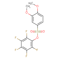 Chemical structure of 2,3,4,5,6-pentafluorophenyl 3,4-dimethoxybenzene-1-sulfonate - CSSB00020611324