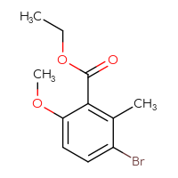 Chemical structure of ethyl 3-bromo-6-methoxy-2-methylbenzoate - CSSB00011098410