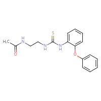 Chemical structure of N-(2-{[(2-phenoxyphenyl)carbamothioyl]amino}ethyl)acetamide - CSSB00204683964