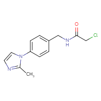 Chemical structure of 2-chloro-N-{[4-(2-methyl-1H-imidazol-1-yl)phenyl]methyl}acetamide - CSSB01583819986