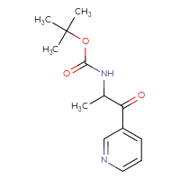 Chemical structure of tert-butyl N-[1-oxo-1-(pyridin-3-yl)propan-2-yl]carbamate - CSSB00018113677