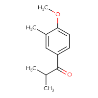 Chemical structure of 1-(4-methoxy-3-methylphenyl)-2-methylpropan-1-one - CSSB00011294285