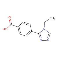 Chemical structure of 4-(4-ethyl-4H-1,2,4-triazol-3-yl)benzoic acid - CSSB00000690958