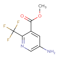Chemical structure of methyl 5-amino-2-(trifluoromethyl)pyridine-3-carboxylate - CSSB00010245366