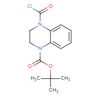Chemical structure of tert-butyl 4-(carbonochloridoyl)-1,2,3,4-tetrahydroquinoxaline-1-carboxylate - CSSB00154451310