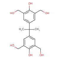 Chemical structure of 4-{2-[4-hydroxy-3,5-bis(hydroxymethyl)phenyl]propan-2-yl}-2,6-bis(hydroxymethyl)phenol - CSSB00020643754