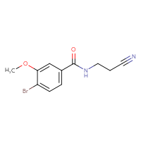Chemical structure of 4-bromo-N-(2-cyanoethyl)-3-methoxybenzamide - CSSB01994869535