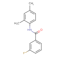 Chemical structure of N-(2,4-dimethylphenyl)-3-fluorobenzamide - CSSB00027751961