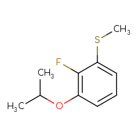Chemical structure of 2-fluoro-1-(methylsulfanyl)-3-(propan-2-yloxy)benzene - CSSB02127377062