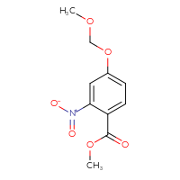 Chemical structure of methyl 4-(methoxymethoxy)-2-nitrobenzoate - CSSB15037486769