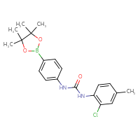 Chemical structure of 3-(2-chloro-4-methylphenyl)-1-[4-(4,4,5,5-tetramethyl-1,3,2-dioxaborolan-2-yl)phenyl]urea - CSSB21332090285