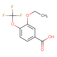 Chemical structure of 3-ethoxy-4-(trifluoromethoxy)benzoic acid - CSSB06835378376