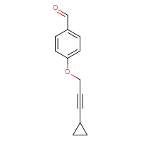 Chemical structure of 4-[(3-cyclopropylprop-2-yn-1-yl)oxy]benzaldehyde - CSSB00117782182