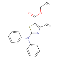 Chemical structure of ethyl 2-(diphenylamino)-4-methyl-1,3-thiazole-5-carboxylate - CSSB00025736111