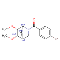 Chemical structure of rac-(1R,4R,5R,6S)-2-(4-bromobenzoyl)-5,6-dimethoxy-2-azabicyclo[2.2.1]heptane - CSSB21432534620