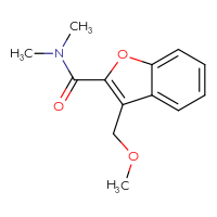 Chemical structure of 3-(methoxymethyl)-N,N-dimethyl-1-benzofuran-2-carboxamide - CSSB01995427344