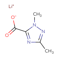 Chemical structure of lithium(1+) dimethyl-1H-1,2,4-triazole-5-carboxylate - CSSB00102953332
