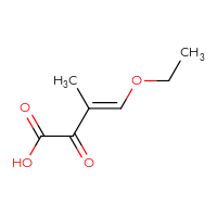 Chemical structure of (3E)-4-ethoxy-3-methyl-2-oxobut-3-enoic acid - CSSB00055582750