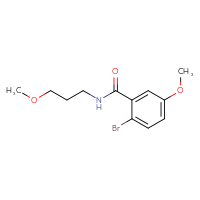 Chemical structure of 2-bromo-5-methoxy-N-(3-methoxypropyl)benzamide - CSSB00000250501