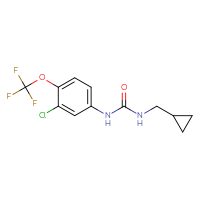 Chemical structure of 1-[3-chloro-4-(trifluoromethoxy)phenyl]-3-(cyclopropylmethyl)urea - CSSB00030349454