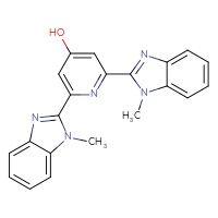 Chemical structure of 2,6-bis(1-methyl-1H-1,3-benzodiazol-2-yl)pyridin-4-ol - CSSB00020630022