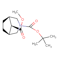 Chemical structure of 3-tert-butyl 8-methyl (1R,5S,8S)-3-azabicyclo[3.2.1]octane-3,8-dicarboxylate - CSSB02126083520
