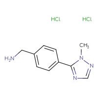 Chemical structure of 1-[4-(1-methyl-1H-1,2,4-triazol-5-yl)phenyl]methanamine dihydrochloride - CSSB21509460638