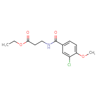 Chemical structure of ethyl 3-[(3-chloro-4-methoxyphenyl)formamido]propanoate - CSSB02018694566