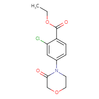 Chemical structure of ethyl 2-chloro-4-(3-oxomorpholin-4-yl)benzoate - CSSB00020651356