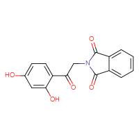 Chemical structure of 2-[2-(2,4-dihydroxyphenyl)-2-oxoethyl]-2,3-dihydro-1H-isoindole-1,3-dione - CSSB00015556980