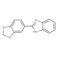 Chemical structure of 2-(2H-1,3-benzodioxol-5-yl)-1H-1,3-benzodiazole - CSSB00000487721
